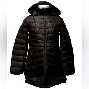 Lands End Black Puffer Jacket Sz L